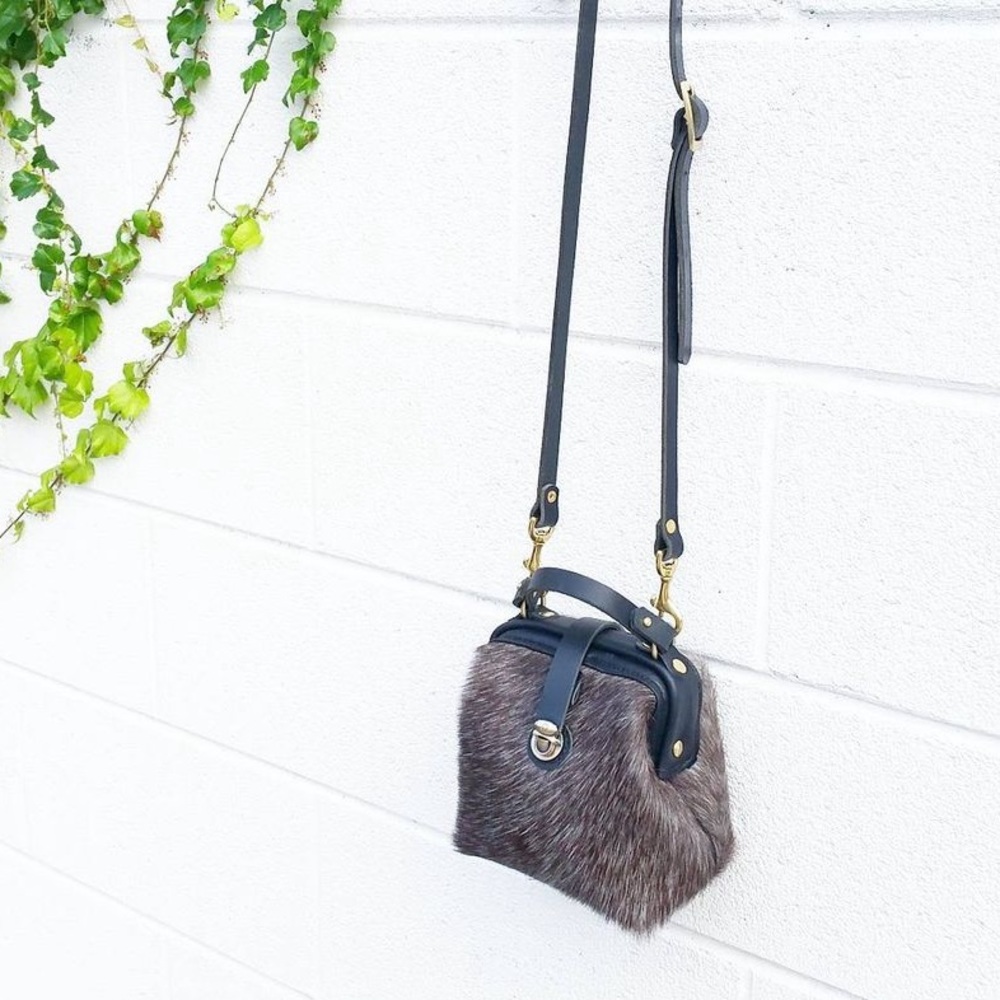 Uppdoo Wonder L Bag - Salt and Pepper Haircalf